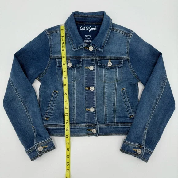 Cat & Jack Girl’s Denim Jacket Blue Size: 7/8 Spring Layering - Picture 6 of 7